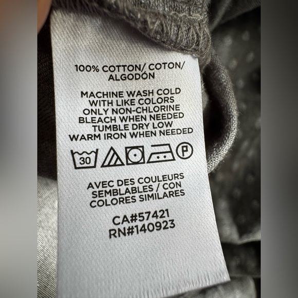 NWT LOFT Petite Small Dotted Ruffle Collar Long Sleeve Button Down Blouse, gray - Picture 13 of 14